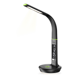Goui Nuru Ultra Desk Lamp / Digital Clock With Wireless Charger & Speaker / Black