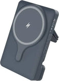 Powerology Car Mount 5000mAh Power Bank with Magnetic Wireless Charger, PD 20W, Folding Air-Vent Clip, LED Indicator, Built-In Lightning Head Cable, Lightweight & Portable Marhaba International