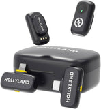Hollyland LARK A1 Wireless Microphone | Up to 54 Hours Battery Life | 67dB Noise Ratio | USB-C & Lightning - Black