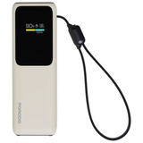 Porodo Smart Display 20000mAh Power Bank with Built-In Type-C Cable - Beige Marhaba International