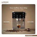 Lepresso Macchina di Lusso Espresso Machine with Steam Wand - Silver Marhaba International