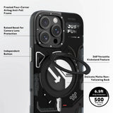 Iphone 16 Max pro Cyberpunk 360° Spin Magnetic Stand Case(black) Marhaba International