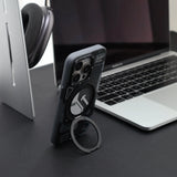 Iphone 16 Max pro Cyberpunk 360° Spin Magnetic Stand Case(black) Marhaba International