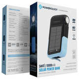 Powerology Sante 10000mAh Solar Power Bank - Black Marhaba International