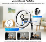 TELESIN mobile video/live shooting magnetic floor stand(P3-FS-01)with Selfie Ring Light(P3-FS-02)