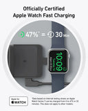 Anker MagGo 3-in-1 Wireless Charging Station with USB-C to USB-C cable | 15W | Qi2 Certified | MagSafe Compatibility | B2557 - Black Marhaba International