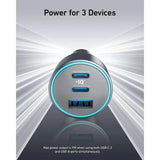 Anker USB-C Car Charger, 67W 3-Port Compact Fast Charger(A2731HA1) Marhaba International