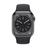Apple Watch Series 8 GPS + Cellular 41mm Graphite Stainless Steel Case with Midnight Sport Band Marhaba International