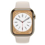 Apple Watch Series 8 GPS + Cellular 45mm Gold Stainless Steel Case with Starlight Sport Band Marhaba International
