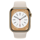 Apple Watch Series 8 GPS + Cellular 45mm Gold Stainless Steel Case with Starlight Sport Band