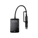 Green Lion 5 in 1 Mini MultiFunction Hub ( Type-C/Lightning/SD/TF/AUX/USB ) - Black Marhaba International