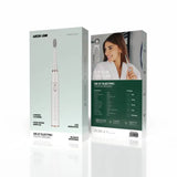 Green Lion GB-37 Electric Toothbrush with 5 Cleaning Modes, 60 Days Working Time, Waterproof, Ergonomic Design, 500mAh Battery Capacity, LED Indicator - White Marhaba International