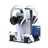 Green Lion PS5 Cooling Stand Charging Station - White Marhaba International