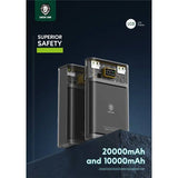 Green Lion Super Fast Transparent Power Bank 20000 mAh ( QC 22.5W + PD 20W ) - Black Marhaba International