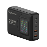 Goaltage CH07 Super-Fast Pro 200W GaN Wall Charger with LCD Digital Display, Safety Protection and Multi-Port Functionality Marhaba International