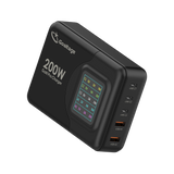 Goaltage CH07 Super-Fast Pro 200W GaN Wall Charger with LCD Digital Display, Safety Protection and Multi-Port Functionality