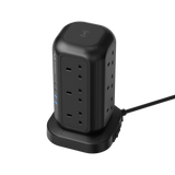 Goaltage EXT01 PowerStrip Tower 3250W GaN Extension with Safety Protection and Wireless Fast-Charge Functionality