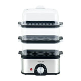 Green Lion 3-Tier Egg Cooker | Vegetable Steamer 500W - Gray Marhaba International