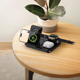 Green Lion 3 in1 Multifunctional Wireless Charger - Black Marhaba International