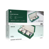 Green Lion Elegant Watch Box 6 Slots - Green - Normal | with Glass Marhaba International