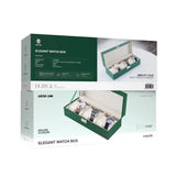 Green Lion Elegant Watch Box 6 Slots - Green - Normal | with Glass