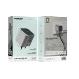 Green Lion GaN Adapter 45W 2 USB-C Ports - Grey Marhaba International