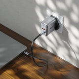Green Lion GaN Premium UK Plug Wall Charger 45W - Gray Marhaba International