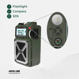 Green Lion Vintage Solar Pro Radio | Speaker | Power Bank | Compass | Flashlight - Green Marhaba International