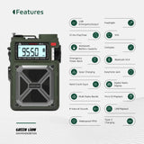 Green Lion Vintage Solar Pro Radio | Speaker | Power Bank | Compass | Flashlight - Green