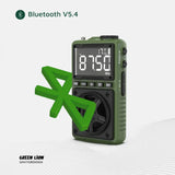 Green Lion Voyager Portable Radio | Flash Light | Speaker - Green
