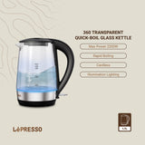 LePresso 360 Transparent Quick-Boil Glass Kettle Marhaba International