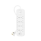 Belkin Surge Protector 8 Way 18W Outlet USB-C and USB-A Ports - 2m - كابل