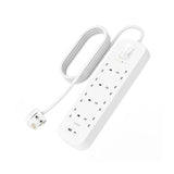 Belkin Surge Protector 8 Way 18W Outlet USB-C and USB-A Ports - 2m - كابل