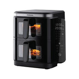 Porodo Lifestyle Double Stack Air Fryer with 12 Presets - Black Marhaba International