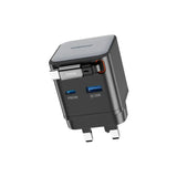 Powerology Dual Port | Retractable GaN Charger Marhaba International