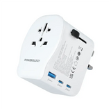 Powerology Universal Travel Adapter 2300W - White Marhaba International