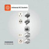 Porodo 150+ Countries Universal AC Adapters - White Marhaba International