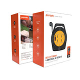 Porodo 4AC Extension Cable Reel with UK Plug (10m Wire) - Black Marhaba International