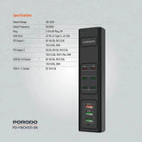 Porodo 85W Multi-Port USB Charging HUB - Black Marhaba International