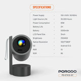 Porodo Full HD Smart Projector - Gray Marhaba International