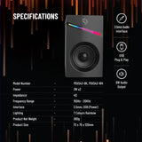 Porodo Gaming Stereo Speakers Volume Knob Control Marhaba International