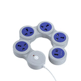 Porodo USB-A Type-C and 4 AC Multiport Socket with UK Plug 2500W PD 20W 3M- Gray Marhaba International