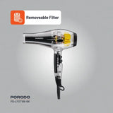 Porodo Lifestyle Crystal Shell Hair Dryer - Black Marhaba International