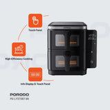 Porodo Lifestyle Double Stack Air Fryer with 12 Presets - Black Marhaba International