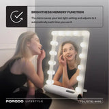 Porodo Lifestyle Hollywood Vanity Lighted Mirror - White/Rose Gold Marhaba International