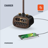 Porodo Lifestyle Retro Desk Lamp with White Noise and Bluetooth Speaker - Black Marhaba International