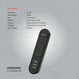Porodo 50W Multi-Port USB Charging HUB - Black