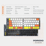 Porodo Crystal Shell Wireless Keyboard Marhaba International