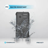 Powerology 27000mAh Solar Wireless Charging Power Bank - Black