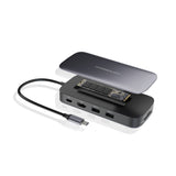 Powerology 512GB USB-C Hub & SSD Drive All-in-one Connectivity & Storage PD 100W - Gray Marhaba International